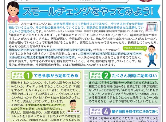 名古屋市の南区の整体、腰痛や骨盤矯正で人気の「ほほえみ整体院」の健康情報！　『健康だより2022年６月号（スモールチェンジをやってみよう！）』